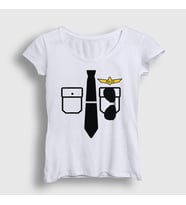 Presmono Kadın Beyaz Kaptan Pilot Airplane Uçak T-Shirt 405171tt