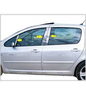 Peugeot 307 Krom Kapı Direk Seti 6 prç P.Çelik 2000 üzeri P.Çelik