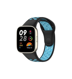 Xiaomi Redmi Watch 3 Spor Delikli Kordon - Siyah-Mavi