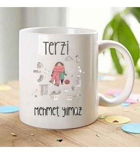 terziye hediye kupa bardak