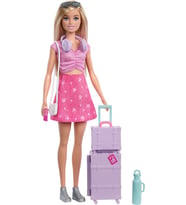 Barbie Aile Ve Dostlar Sınırsız Macera Bebeği Malibu, Sarışın Bebek, Valiz Ve Seyahat Temalı Aksesua