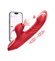 4in1 – Kırmızı Zarafet, Dört Fonksiyon Bir Arada Telefon Aplikasyonlu Modern Vibratör