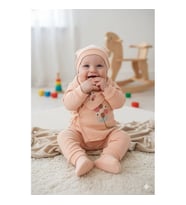 Kız Bebek Çiçek Desenli 5 Li Zıbın Hastane Çıkış Seti