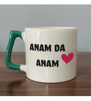 Anam Da Anam Baskılı Kadınlar Günü Yeşil Kulplu D Kupa