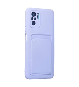 Xiaomi Redmi Note 10s Kılıf Kelvin Kartvizitli Silikon - Lila