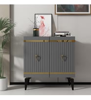 75 CM YUMY KONSOL-ÇOK AMAÇLI DOLAP ANTRASİT-ALTIN