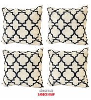 Kırlent Yastık Kılıfı Vip Yastık Kılıfı 4 ADET-43x43 CM(ALAÇATI)