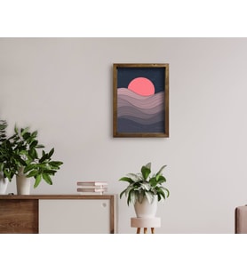 BK Home Doğal Masif Ahşap Çerçeveli Tablo 45x65cm-93