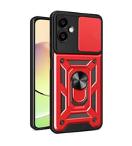 Samsung Galaxy A07 4g Pars Lens Yüzüklü Silikon - Kırmızı