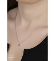 Union Swarovski Zirconia Kadın Pırlanta Montür  KalpliTektaş Gümüş Kolye