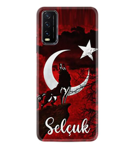 Vivo Y11s Kılıf Silikon Desenli Resimli Isme Özel Yazılı Kurt