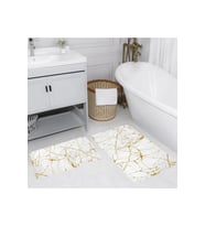 Rovigo Home Dijital Baskılı 2'li Banyo paspas Takımı RVG5095 (Sarı)