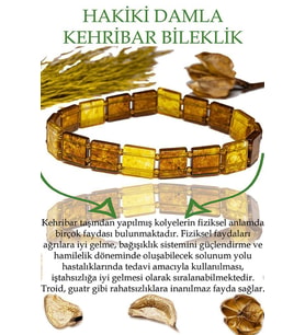 Üretici Sertifikalı Sarı Şeffaf Doğal Damla Kehribar Rolex Bileklik (Çok Renkli)