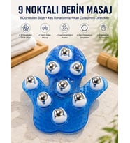 9 Bilyeli El Şeklinde Omuz Bacak Masaj Aleti Masaj Eldiveni Giyilebilir Plastik Vücut Sıkılaştırıcı