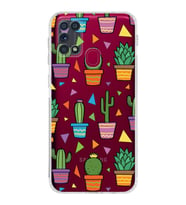 PrintiFy Samsung Galaxy M31 ile Uyumlu Water Color 4  Kamera Korumalı Şeffaf  Kılıf