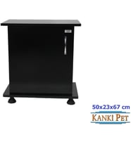 Kanki Pet  50 Cm MDF Akvaryum Sehpa Siyah Düz  50x23x67