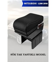 mitsubishi l2002016 kol dayama geniş model Yastıklı Lüks Siyah Deri