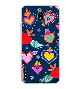 PrintiFy Samsung Galaxy J7 Pro ile Uyumlu 1mm Slim Fit Retro Colors 3 Baskılı Şeffaf  Kılıf
