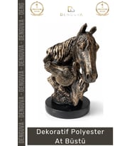 #Büst Dekoratif Sanatsal Ofis Ev Masa Üstü Modern Estetik Biblo Polyester At Büstü