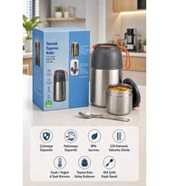450 ML Paslanmaz Çelik Sızdırmaz Termos Yemek Taşıma Kabı / Sefer Tası Beslenme Kutusu