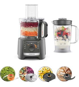 Kenwood Multipro Compact Fdp31.170Gy, Mutfak Robotu, Yoğurma Fonksiyonu Ve Dilimleme Diski, 1,2 L Bl