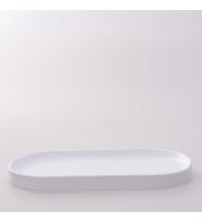 Victoria Oval Tepsi Küçük Beyaz