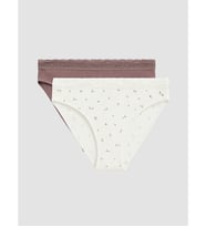 LCW DREAM Ekru Baskılı Bikini Külot 2'li
