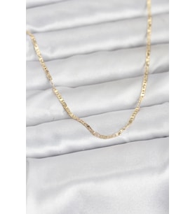 CM 14K Gold Renk Yassı Zincir Model 60 cm Kadın Kolye 5886 - HPSBYI4724-4917