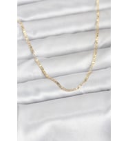 CM 14K Gold Renk Yassı Zincir Model 60 cm Kadın Kolye 5886 - HPSBYI4724-4917