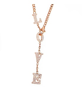 Masaliko Love Gümüş Kolye SB1551, 925 Ayar Kadın Gümüş Kolye (Rose)