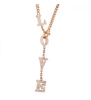 Masaliko Love Gümüş Kolye SB1551, 925 Ayar Kadın Gümüş Kolye (Rose)