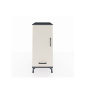 Hyperion Komodin 2 Raflı Tek Çekmeceli Tek Kapaklı 44x44x106 Antrasit-Aytaşı