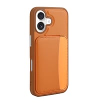 Apple iPhone 17 Uyumlu Kılıf Kartlıklı Zore X-Kart Silikon Kapak (Turuncu)