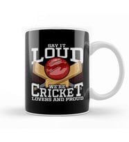 Funny Say It Loud We're Cricket Lovers And Proud Kupa Bardak Porselen