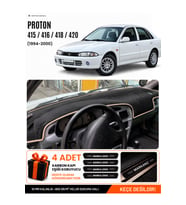 PROTON 415-416-418-420 (1994-2000) Uyumlu Torpido Örtüsü Torpido Kılıfı - Siyah Bej