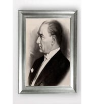 Gümüş Çerçeveli Atatürk Tablo a566