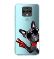 PrintiFy Tecno Camon 16 ile Uyumlu 1mm Slim Fit Köpek 2 050e Baskılı Şeffaf  Kılıf