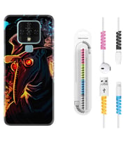 Tecno Camon 16 18P Pova 3 Pova Neo Kılıf Kablo Koruma Spiral Silikon Karga 1616