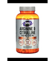 NOW Foods, Sports, Arginine & Citrulline, 750mg 240 Veg Capsules.Usa Version.3756 (Renksiz)
