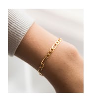 Unisex Gold Figaro Çelik Bileklik