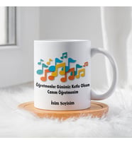 Öğretmenler Günü İçin Kişiye Özel Porselen Kupa Bardak - BY-KP-0000310 (Beyaz)