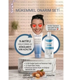 Keratin & Collagen Yoğun Onarıcı Saç Bakım Seti (Şampuan + Saç Kremi)