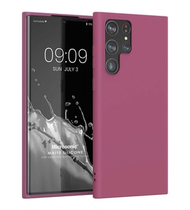 Microsonic Matte Silicone Samsung Galaxy S22 Ultra Kılıf Mor