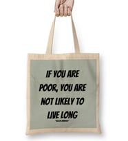 Nelson Mandela Quotes Art Gift - Vintage Rretro Style Bez Çanta Uzun Saplı