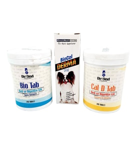 Köpekler İçin Biocol + Biotin Tablet + Kalsiyum D3 Tablet