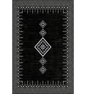 Eliana Home Baskılı, Yıkanabilir Kaymaz Taban Salon Halısı LNA0104-SD1108 100x150 cm (Siyah)