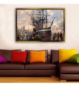 Altın Çerçeveli dekoratif tablo l1301 (Gold)