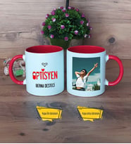Optisyen Kupa Bardak Kırmızı Fotoğraflı Tıp Bayramı Hediyesi Optisyenler Günü Hediyesi