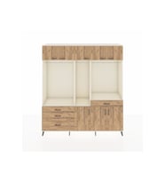 Hyperion Gardrop 8 Raflı 4 Çekmeceli 3 Askılı 220x44x243 Aytaşı-Çam/Çam