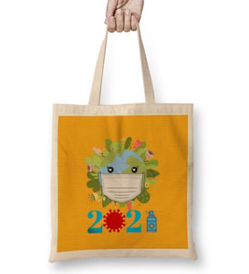 Earth Day 2021 Bez Çanta Uzun Saplı